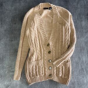 Y2k Moda International Cable Knit Sweater Cardigan